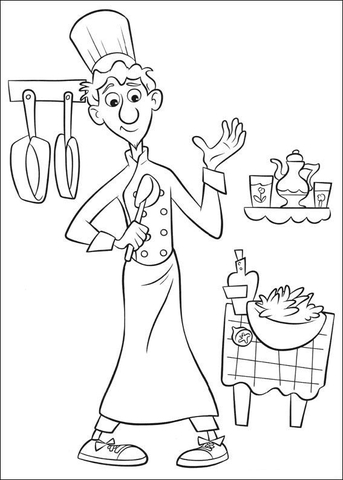 Linguini Is Surprised  Coloring Page